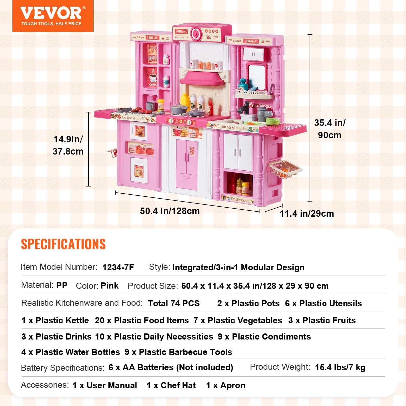 Christmas Gift VEVOR Kitchen Playset Kids Pretend image 6