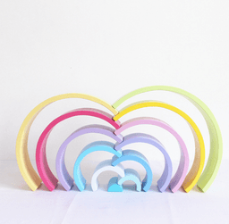 Jigsaw Puzzle Large 12-piece Arch Bridge Rainbow Building Blocks Early Childhood Education Toys thumbnail 4