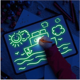 Educational Toy Drawing Pad 3D Magic 8 Light Effects Puzzle Board Sketchpad thumbnail 1