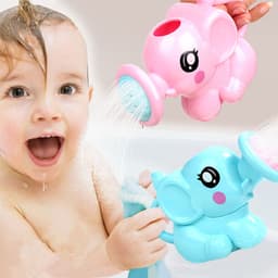 Baby Bath Toys Lovely Plastic Elephant Shape Water Spray For Baby Shower Swimming Toys Kids Gift Storage Mesh Bag Baby Kids Toy thumbnail 1