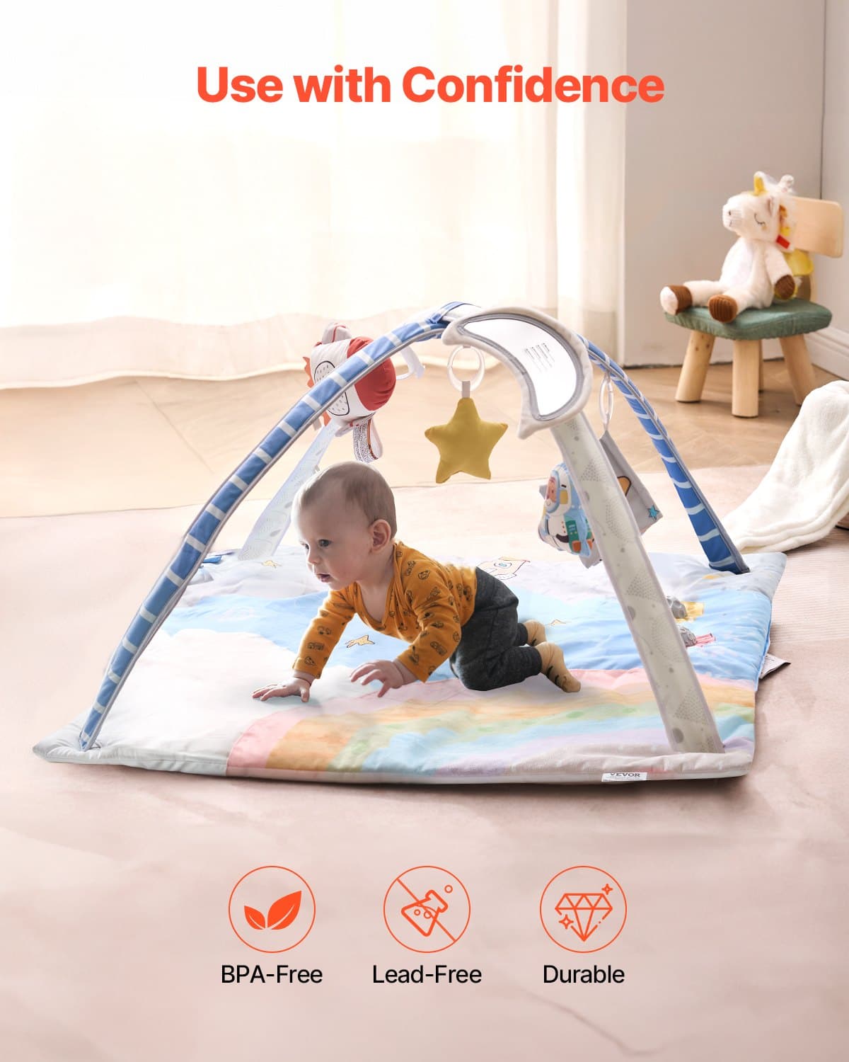 Baby Play Gym Mat Tummy Time Activity image 7