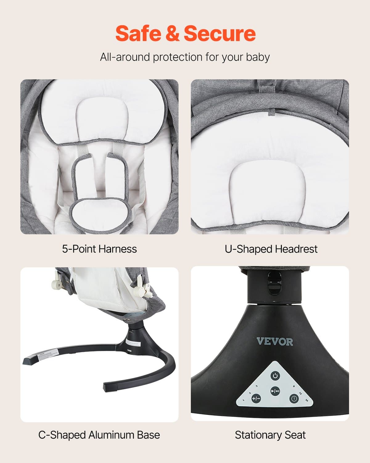 Baby Swing For Infants 5 Speeds 3 image 3
