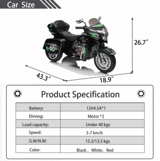 Kids Motorcycle,ride On Motorcycle,Kids Electric Motorcycle 12V image 11