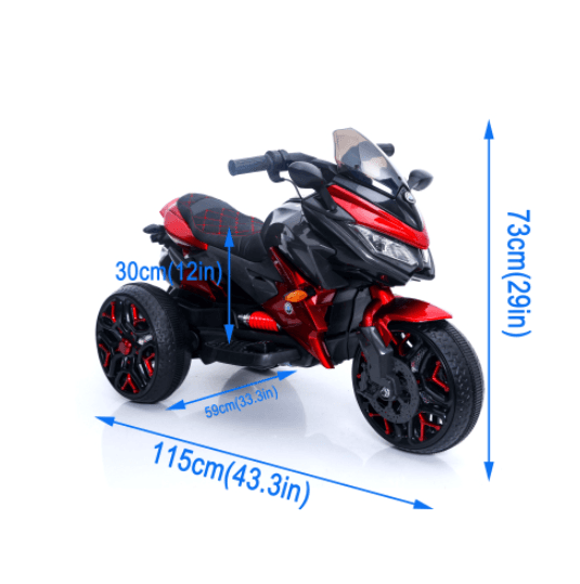 Kids Motorcycle Ride-On Motorcycle 3-Wheels Battery Powered image 6