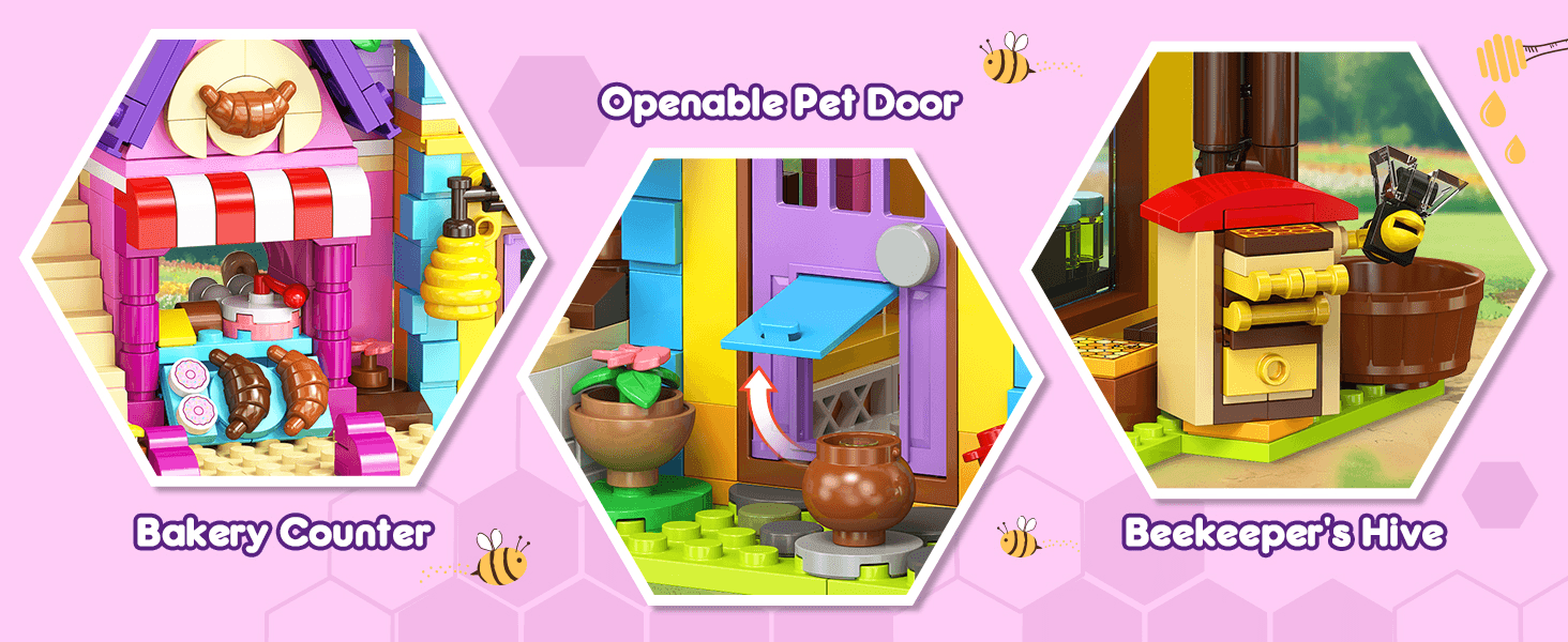 HOGOKIDS Beekeeping & Bakery House Building Toy image 3