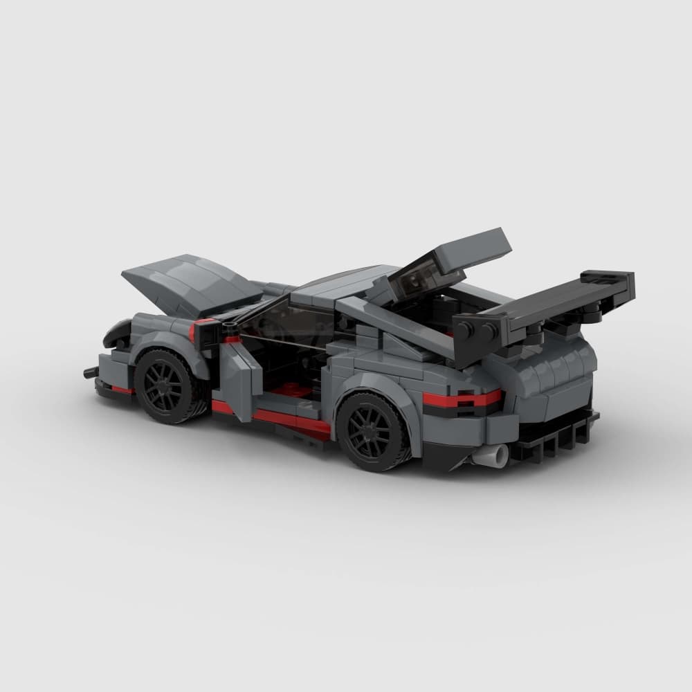 374PCS Gray Sports Car MOC Building Blocks image 5