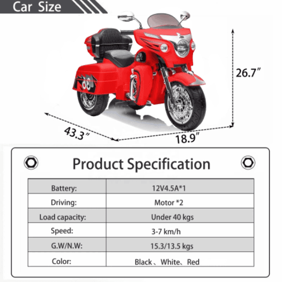 Kids Motorcycle,ride On Motorcycle,Kids Electric Motorcycle 12V image 9