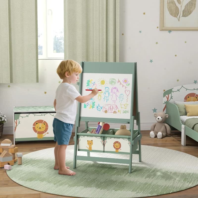 Art Easel For Kids, Double-Sided Whiteboard image 4