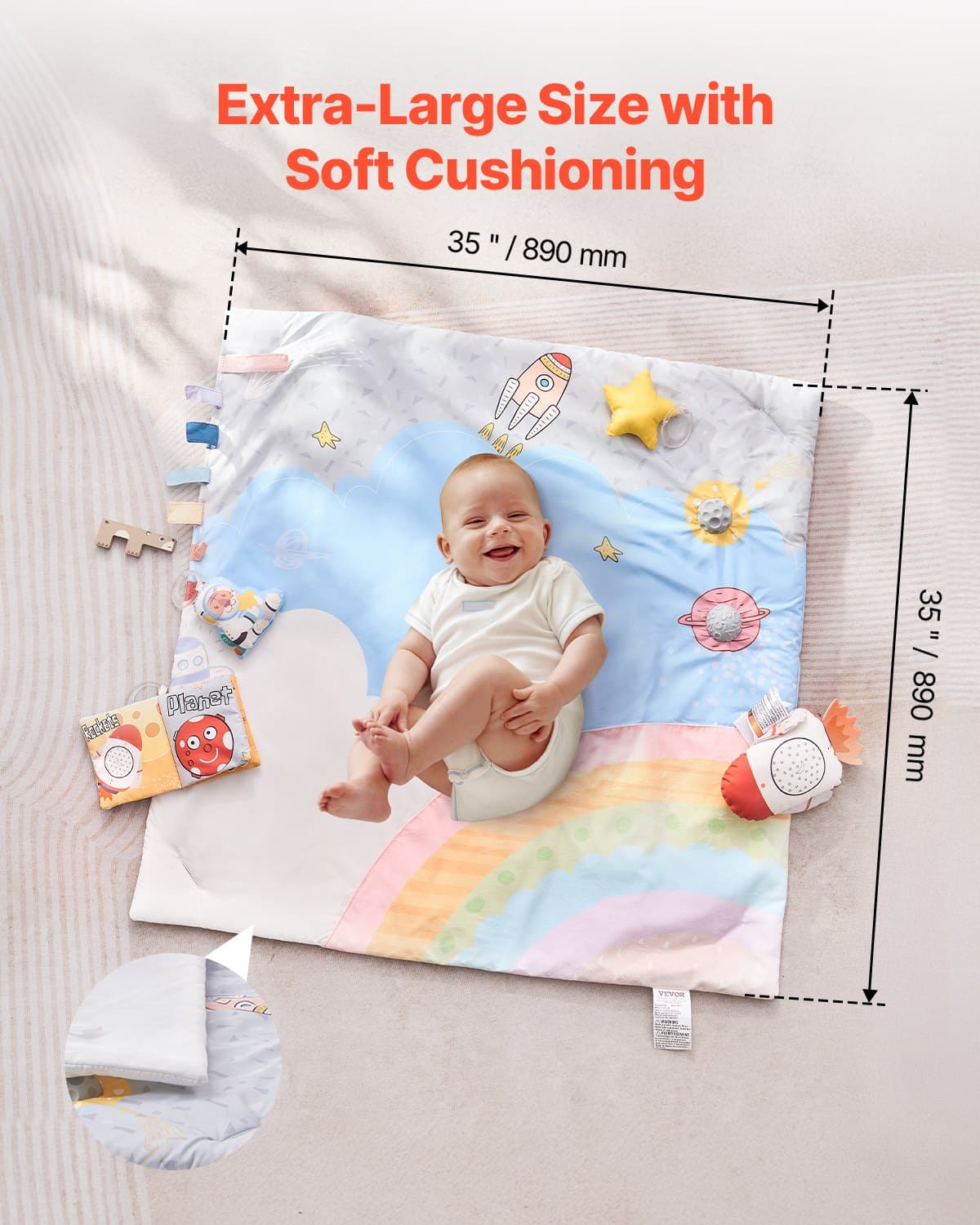 Baby Play Gym Mat Tummy Time Activity image 6
