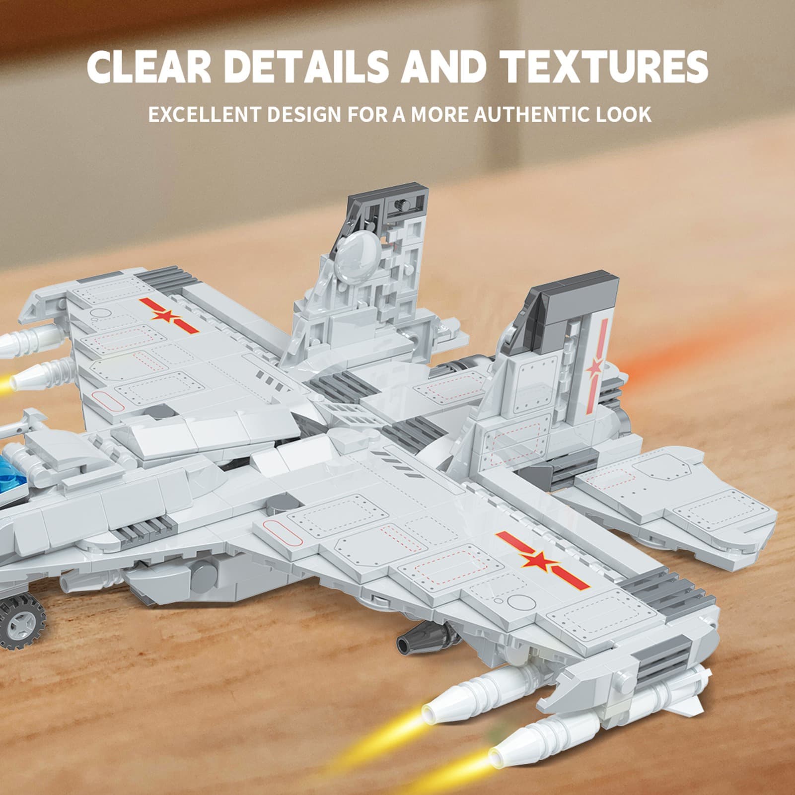 Fighter Building Block Set With Small Figurine image 4