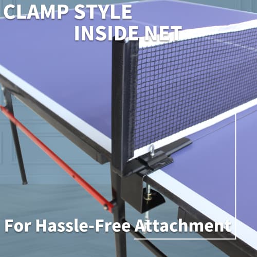 8ft Mid-Size Table Tennis Table Foldable image 3