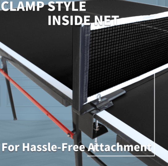 8ft Black Mid-Size Table Tennis Table Foldable image 6