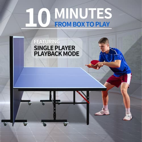 8ft Mid-Size Table Tennis Table Foldable image 12