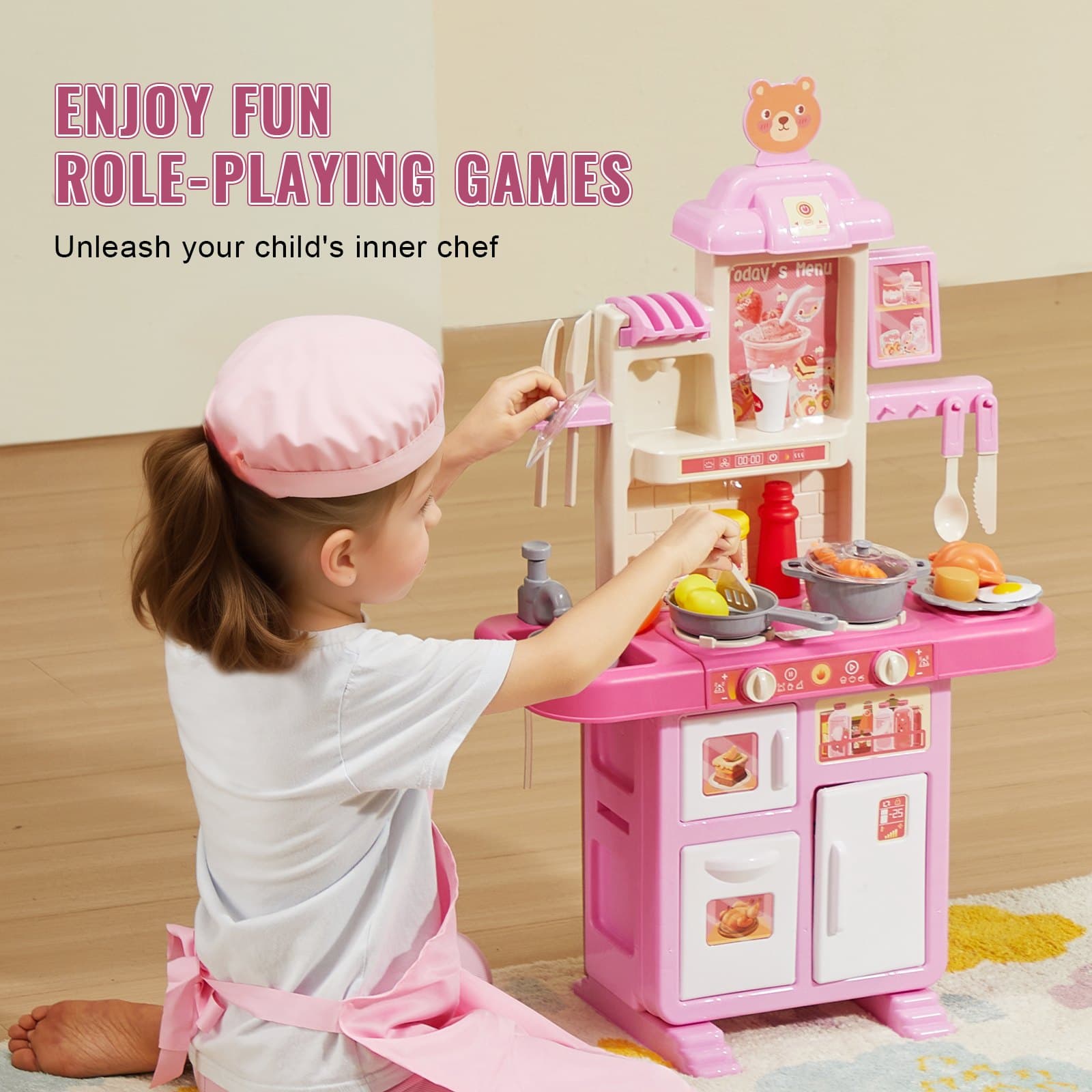 Christmas Gift VEVOR Kitchen Playset Kids Pretend image 3
