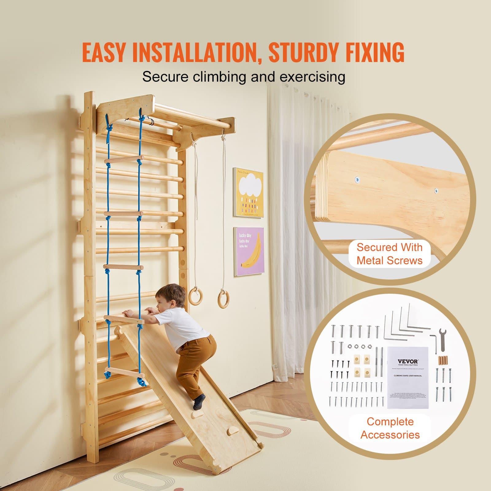 Swedish Ladder Wall Gym 5 In 1 image 7