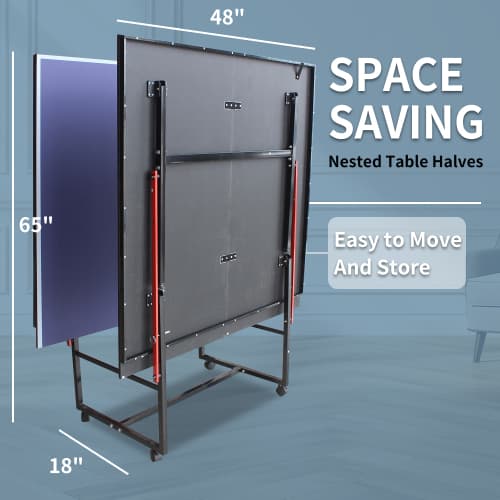 8ft Mid-Size Table Tennis Table Foldable image 2