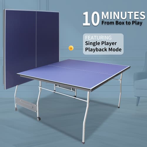 8ft Mid-Size Table Tennis Table Foldable image 4
