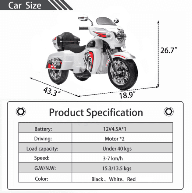 Kids Motorcycle,ride On Motorcycle,Kids Electric Motorcycle 12V image 13