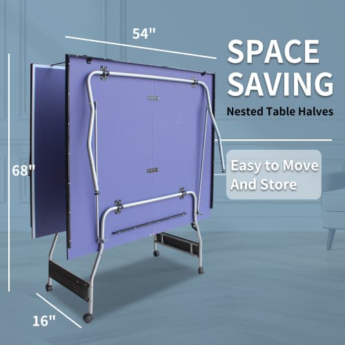 8ft Mid-Size Table Tennis Table Foldable image 5