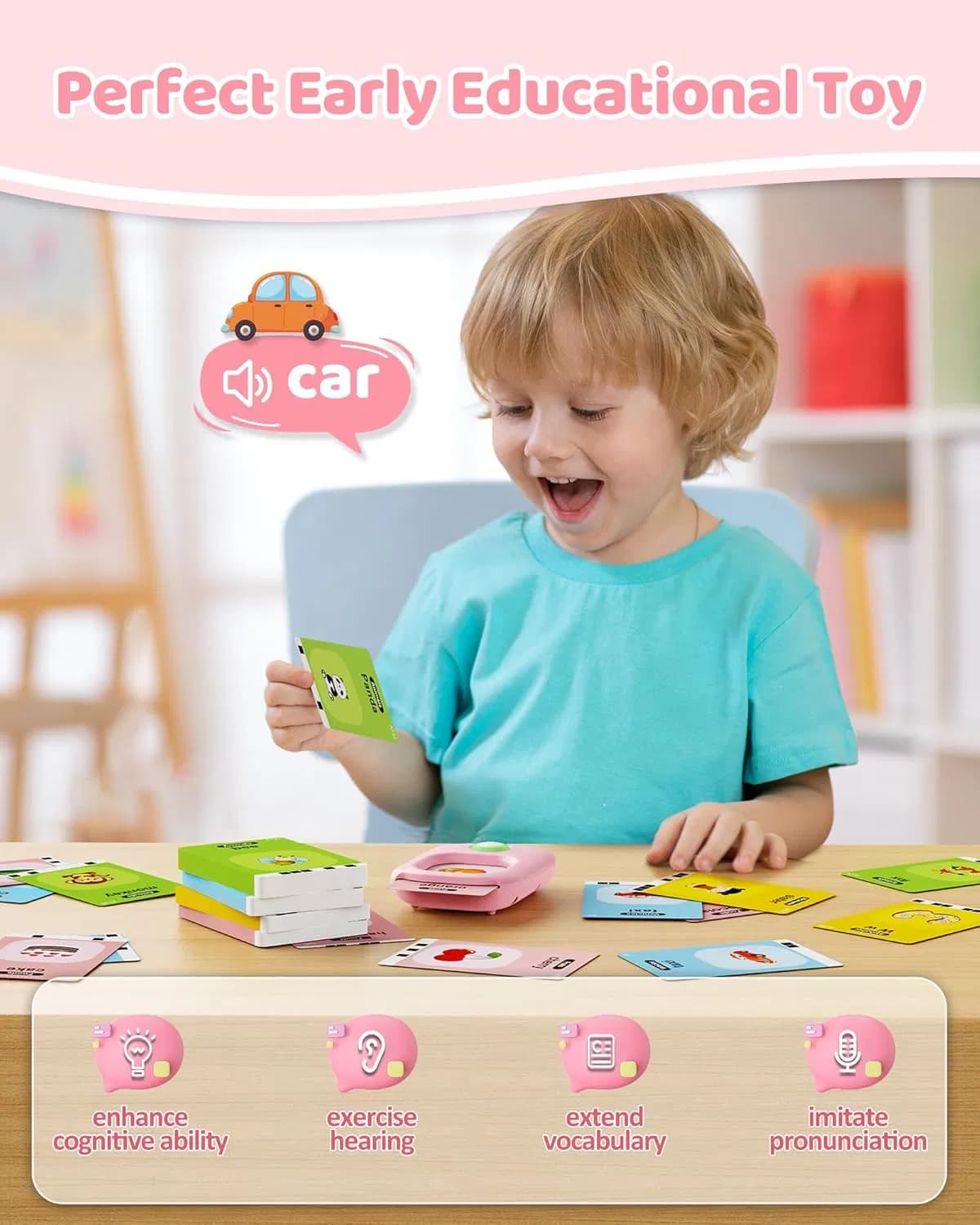Talking Flash Cards,Kids Toddler Flash Cards With image 3