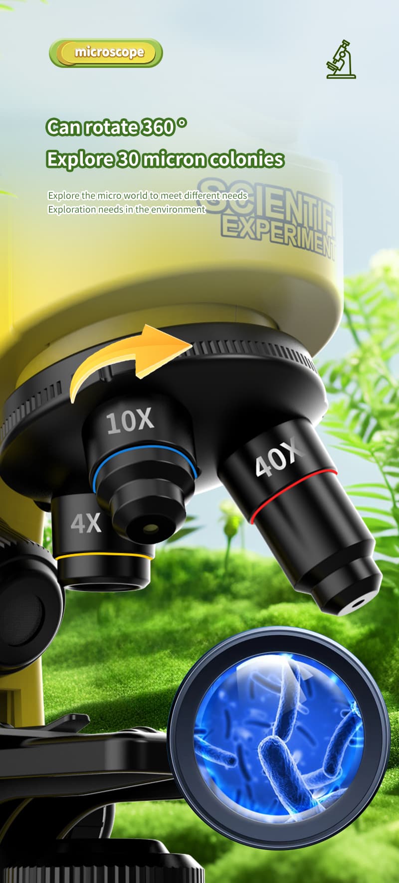 Microscope ProfessionalModel 40X-16000xWhite,only Can Be Used On image 9