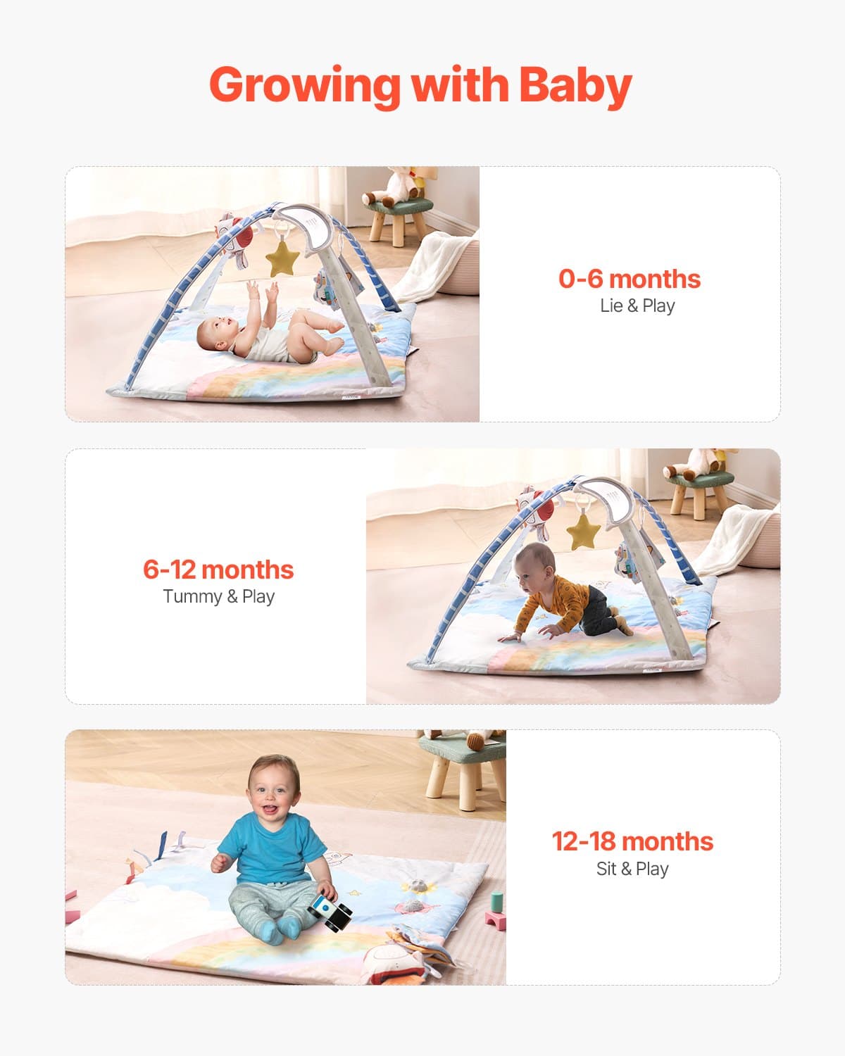 Baby Play Gym Mat Tummy Time Activity image 2