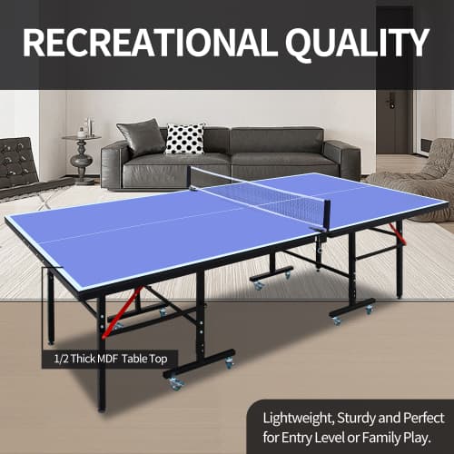 8ft Mid-Size Table Tennis Table Foldable image 15