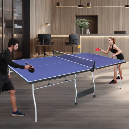 8ft Mid-Size Table Tennis Table Foldable image 8