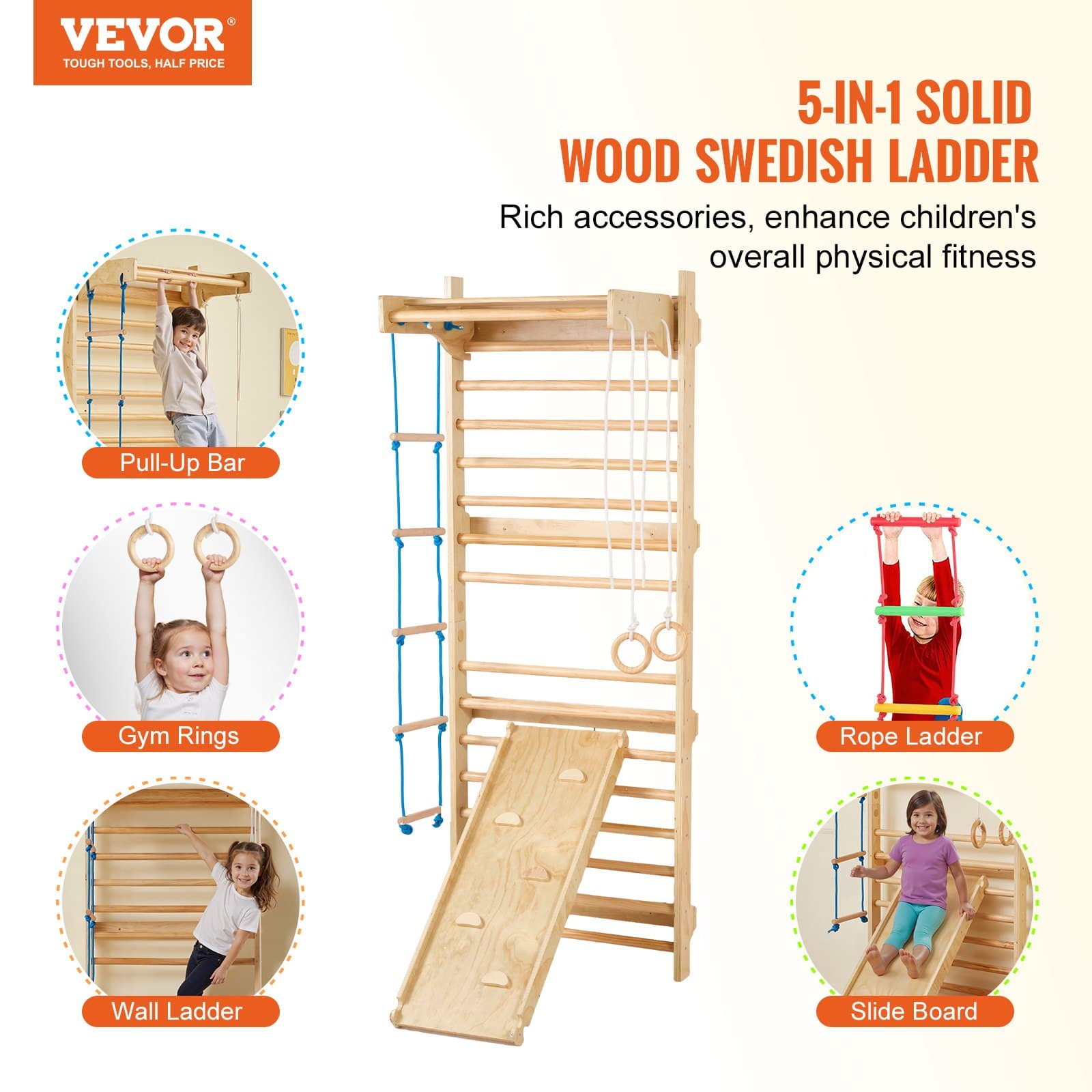 Swedish Ladder Wall Gym 5 In 1 image 9