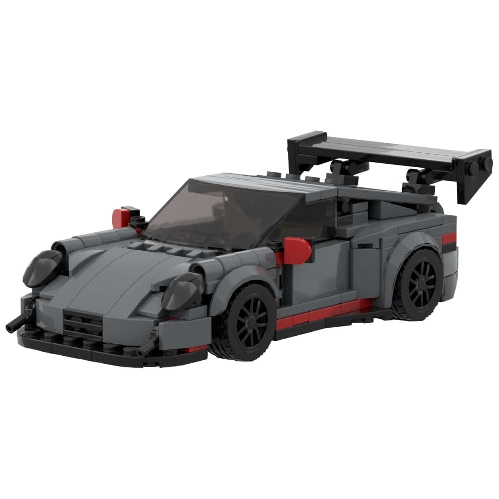 374PCS Gray Sports Car MOC Building Blocks image 4