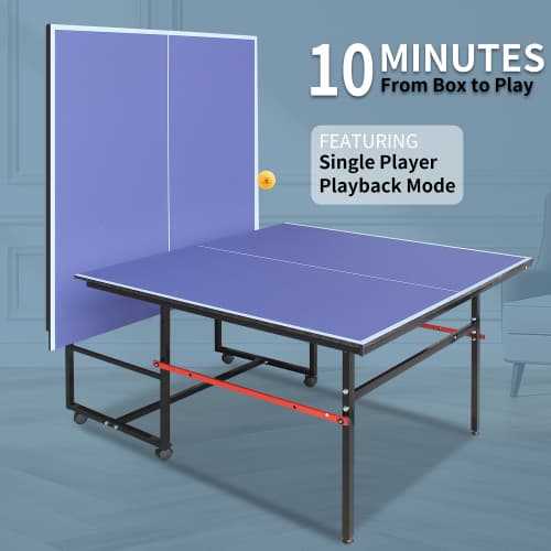 8ft Mid-Size Table Tennis Table Foldable image 4