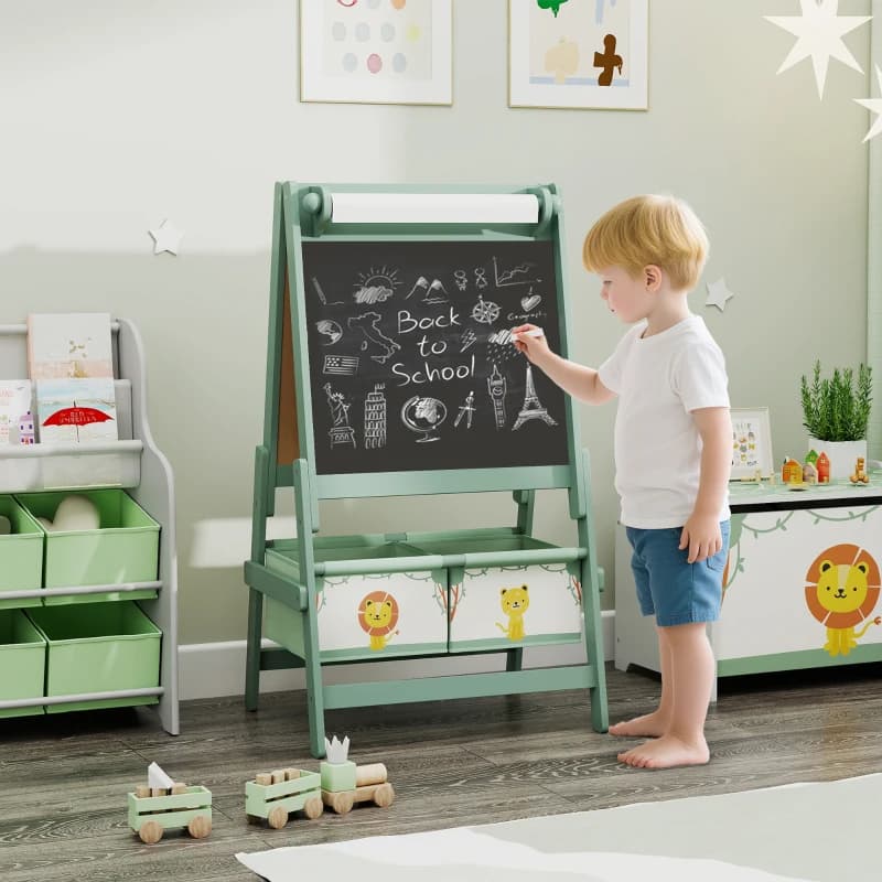 Art Easel For Kids, Double-Sided Whiteboard image 12