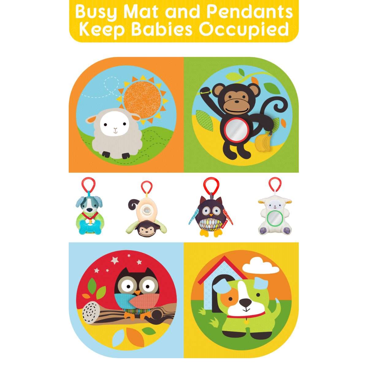 Keeygo Baby Play Mat Zoo Theme Sensory image 4