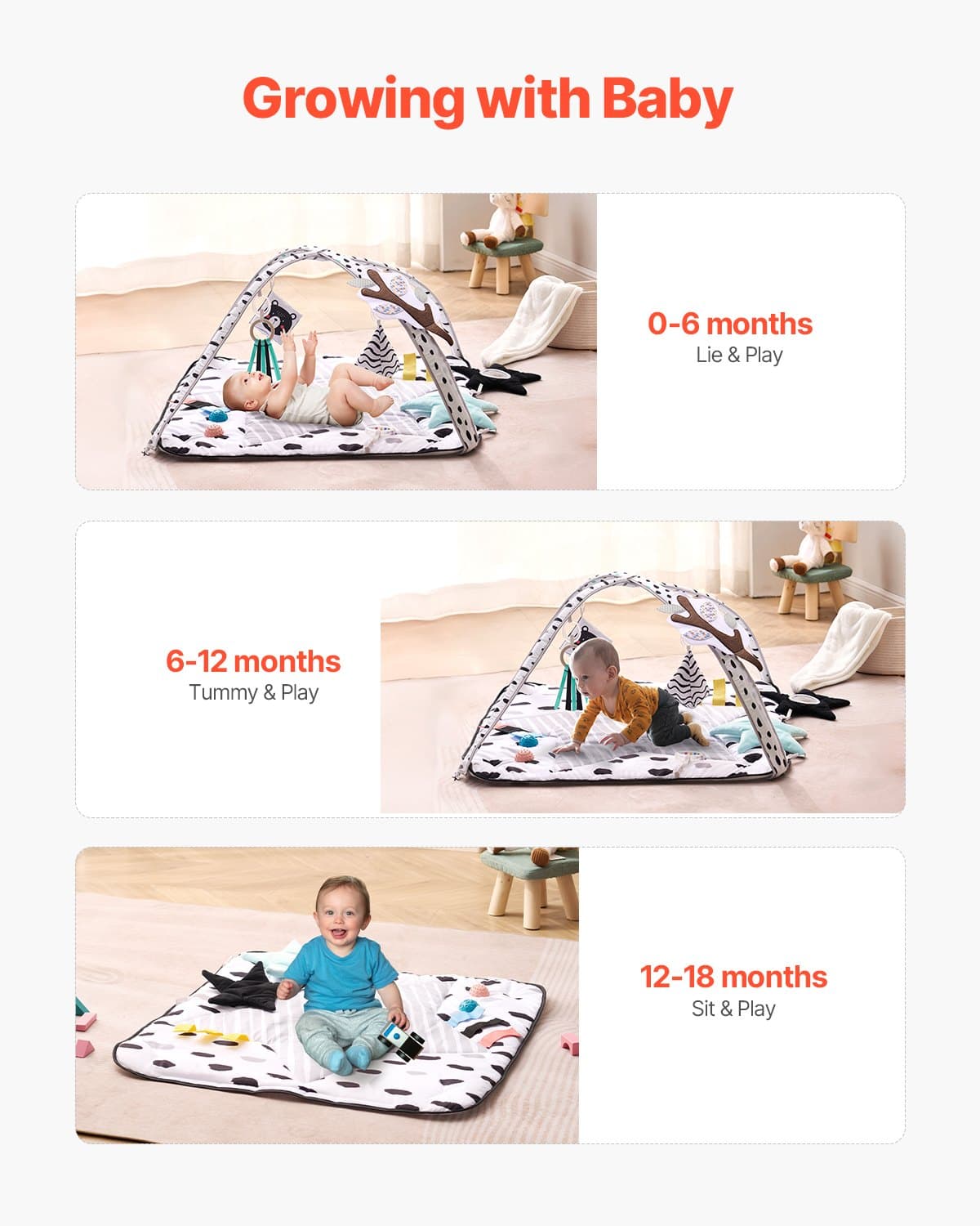 Baby Play Gym Mat Tummy Time Activity image 2