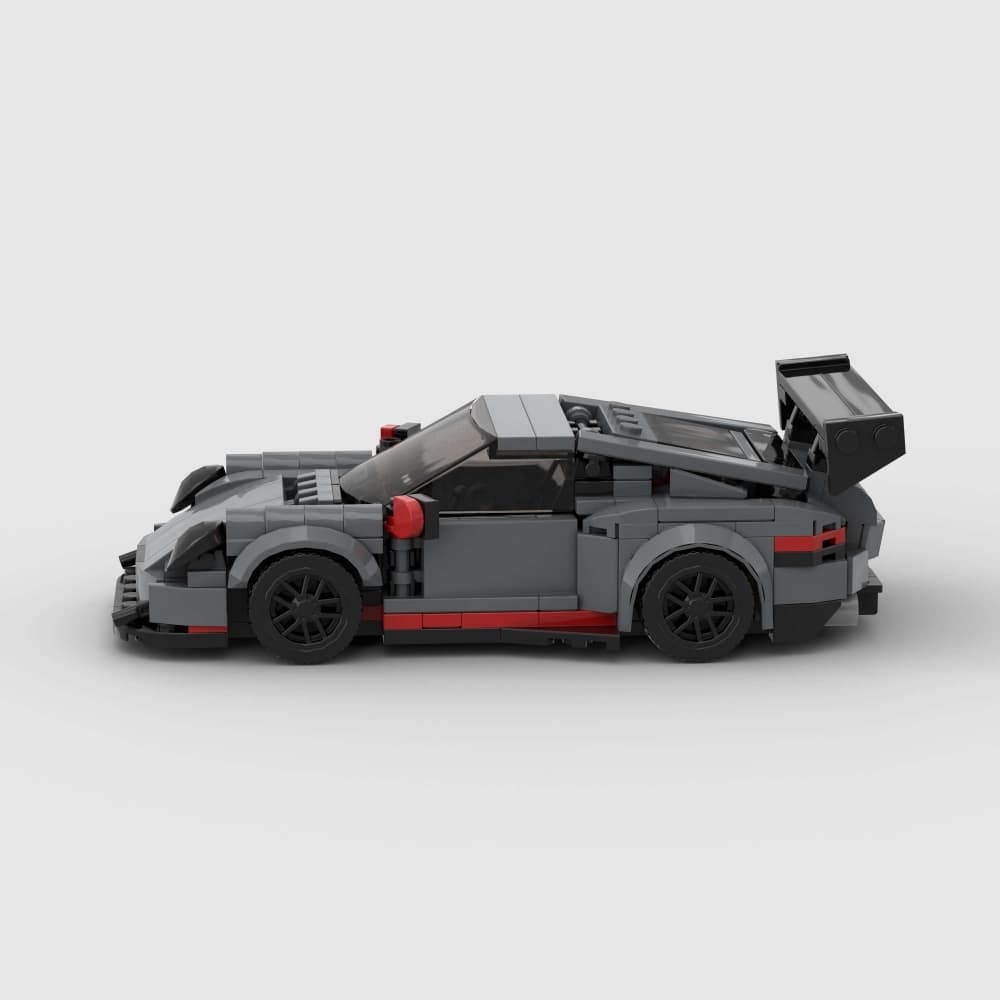 374PCS Gray Sports Car MOC Building Blocks image 2
