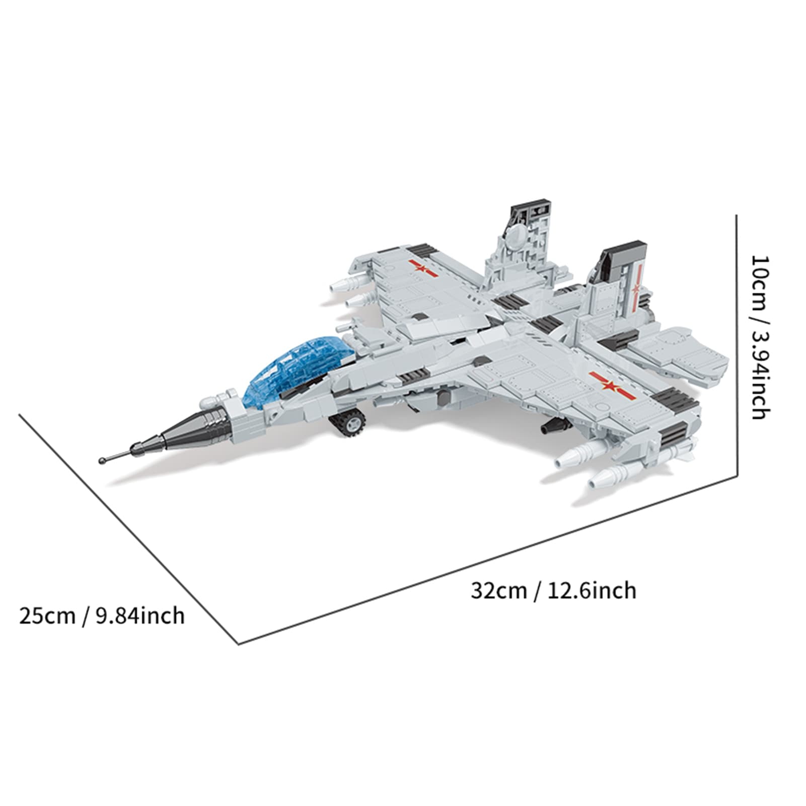 Fighter Building Block Set With Small Figurine image 2