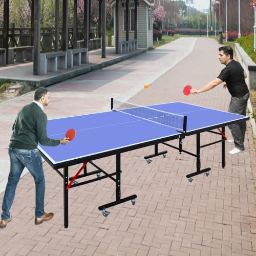 8ft Mid-Size Table Tennis Table Foldable image 14