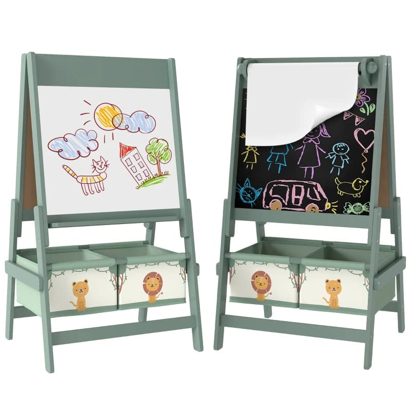 Art Easel For Kids, Double-Sided Whiteboard image 11