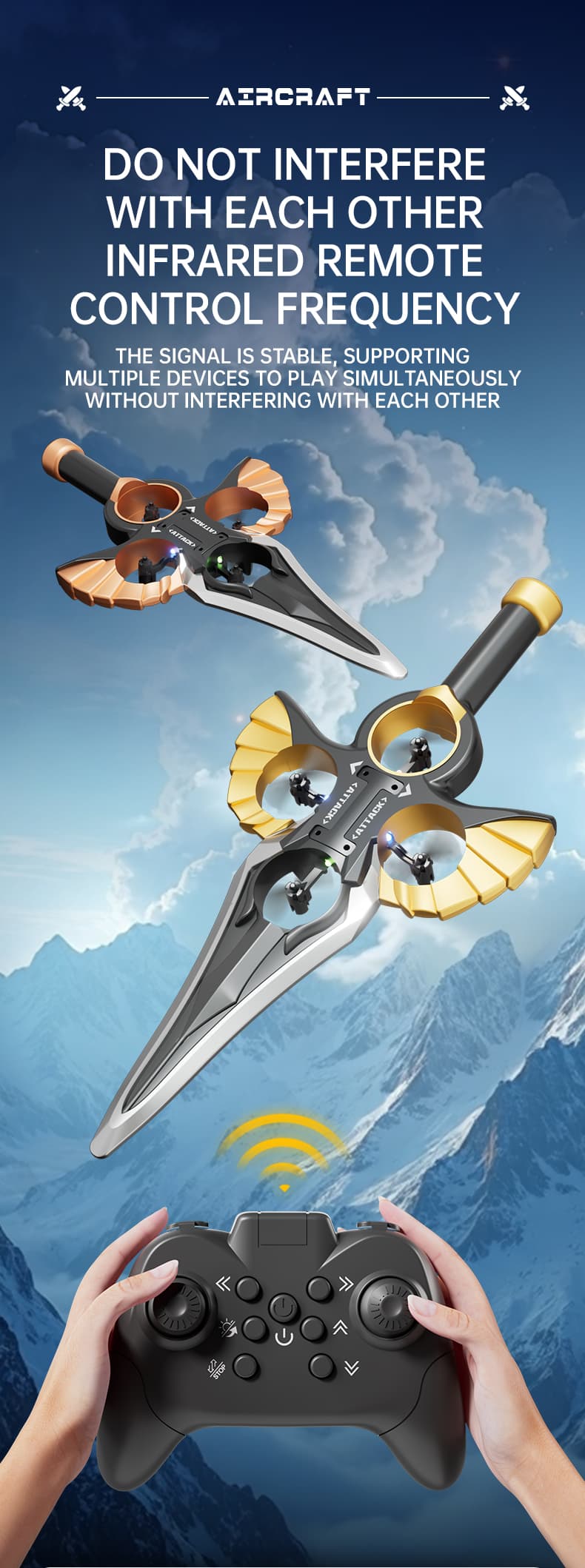 Flying Sword - Golden,Copper Color - Single Battery image 8