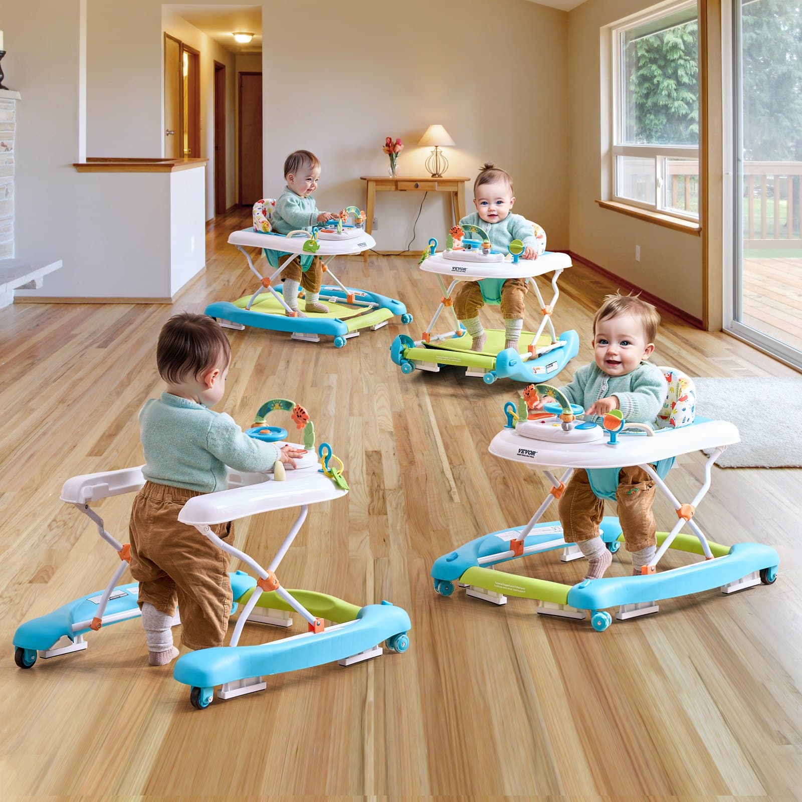 4-in-1 Baby Walker, Foldable Baby Activity Center image 7