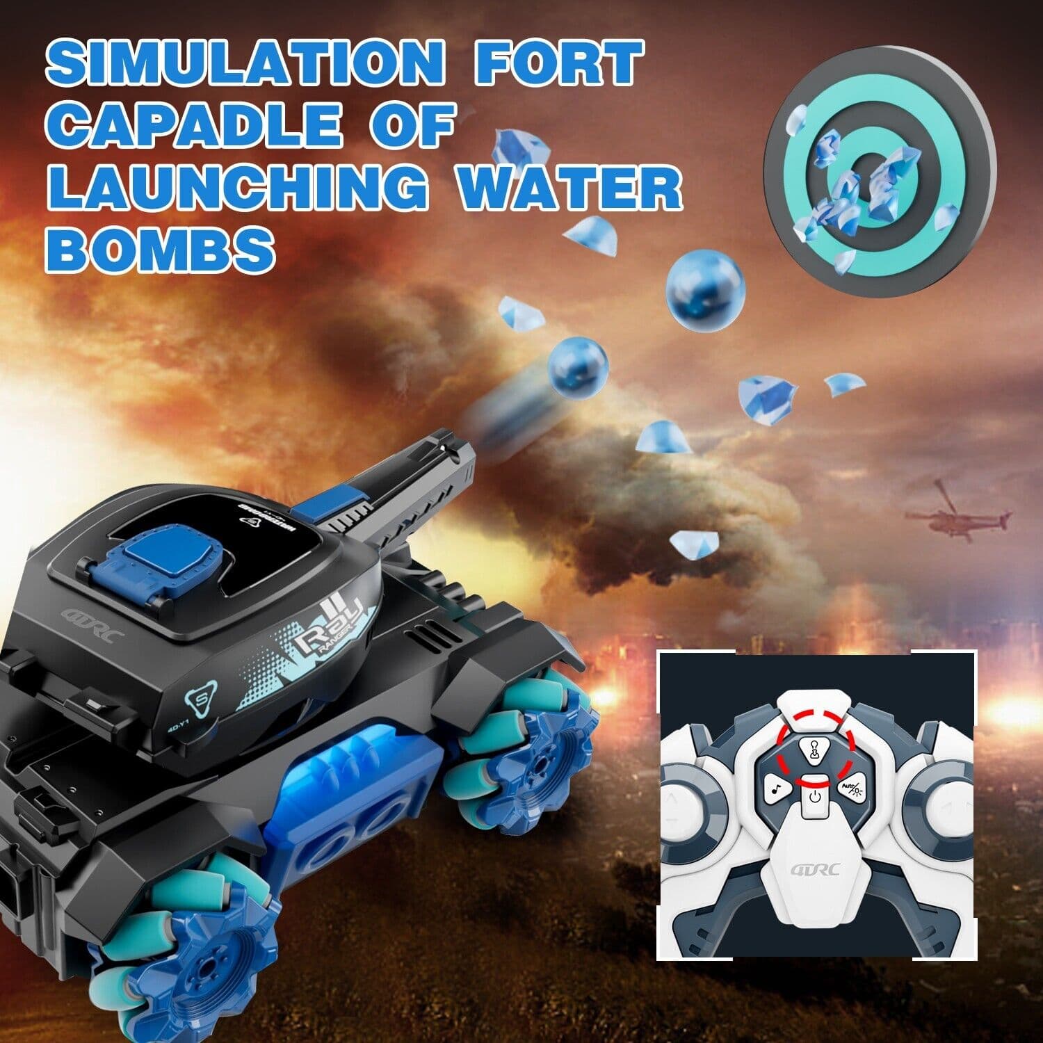 RC Tank Toys Four Wheel Drive Remote image 5