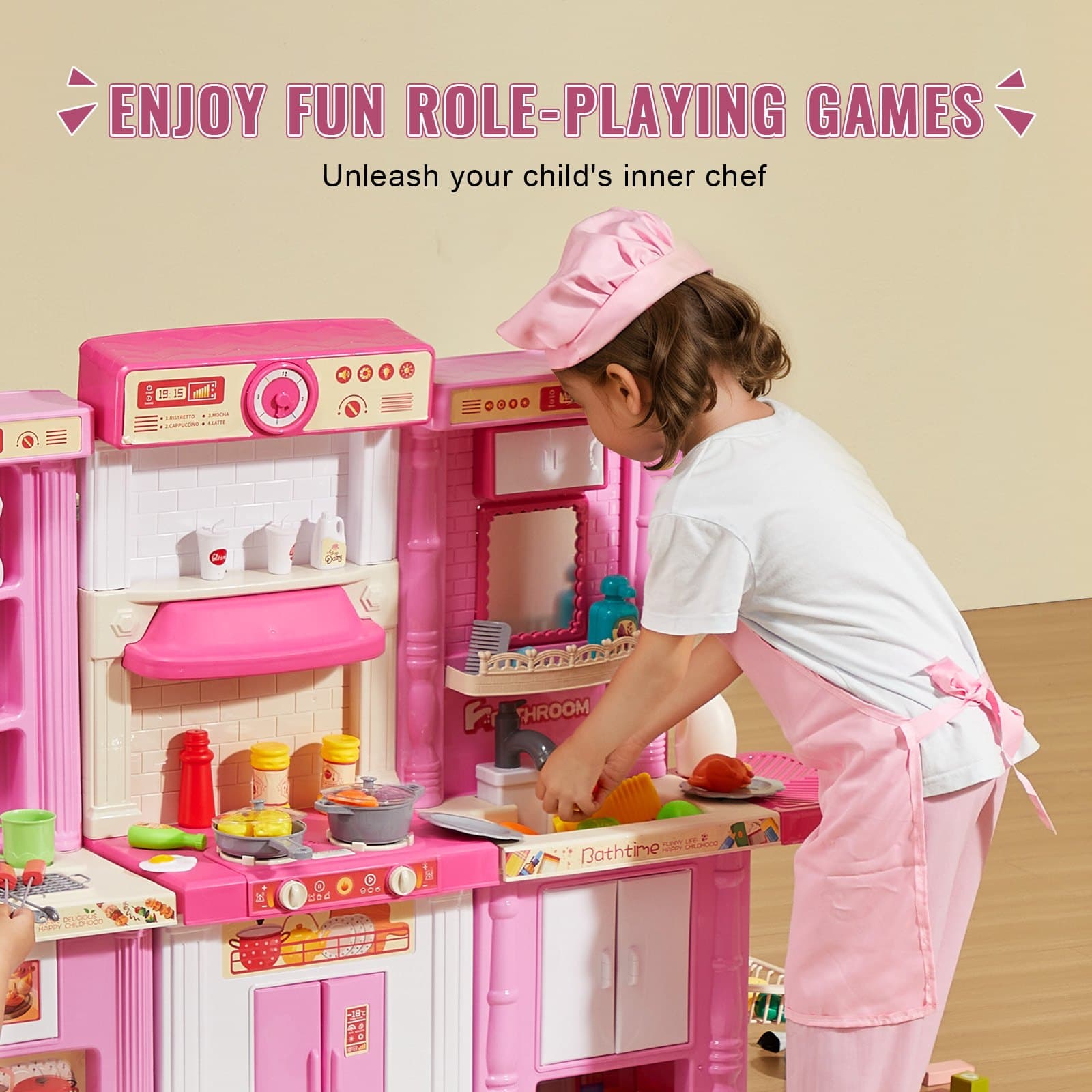 Christmas Gift VEVOR Kitchen Playset Kids Pretend image 4