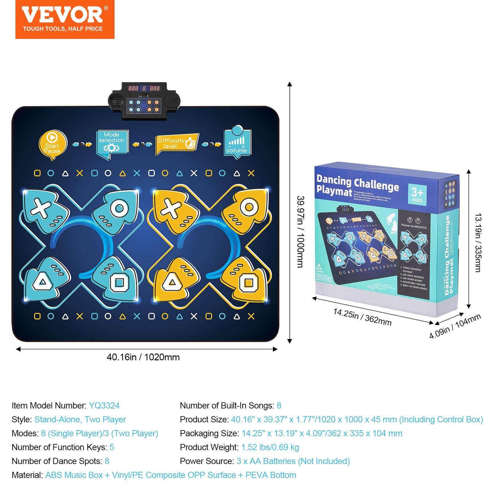 VEVOR Dance Mat For Kids Dance Pad image 8