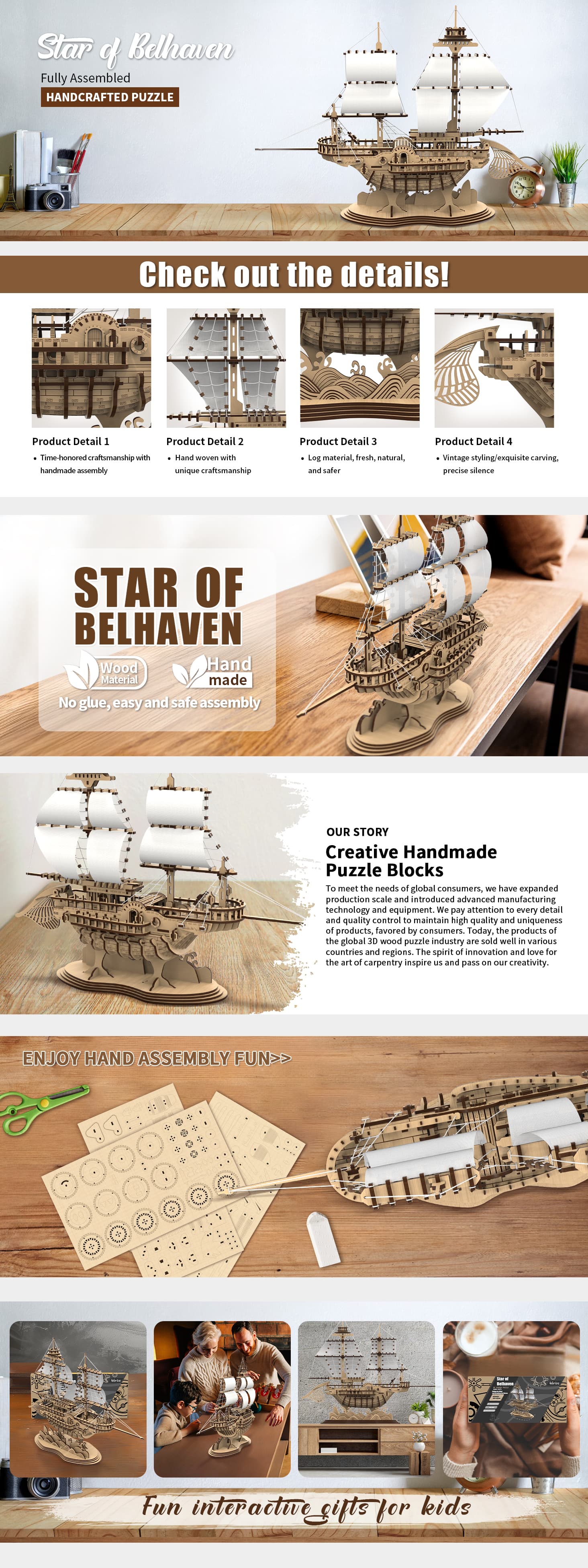 Home Fashion Simple Belhaven Star Puzzle Toys image 2