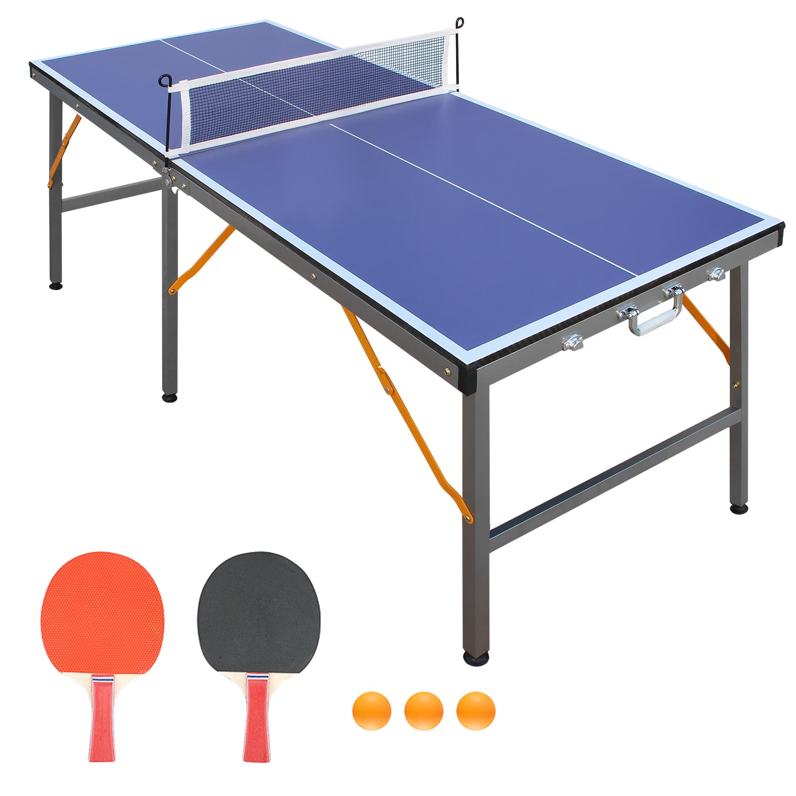 8ft Mid-Size Table Tennis Table Foldable image 2
