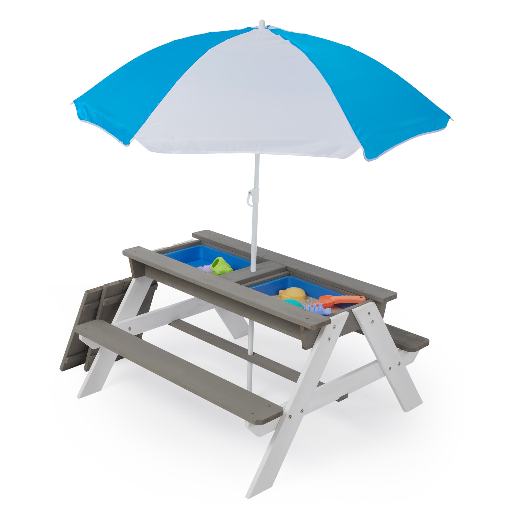 3-in-1 Children's Outdoor Wooden Picnic Table With image 1
