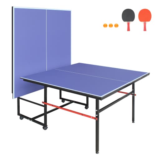 8ft Mid-Size Table Tennis Table Foldable image 1