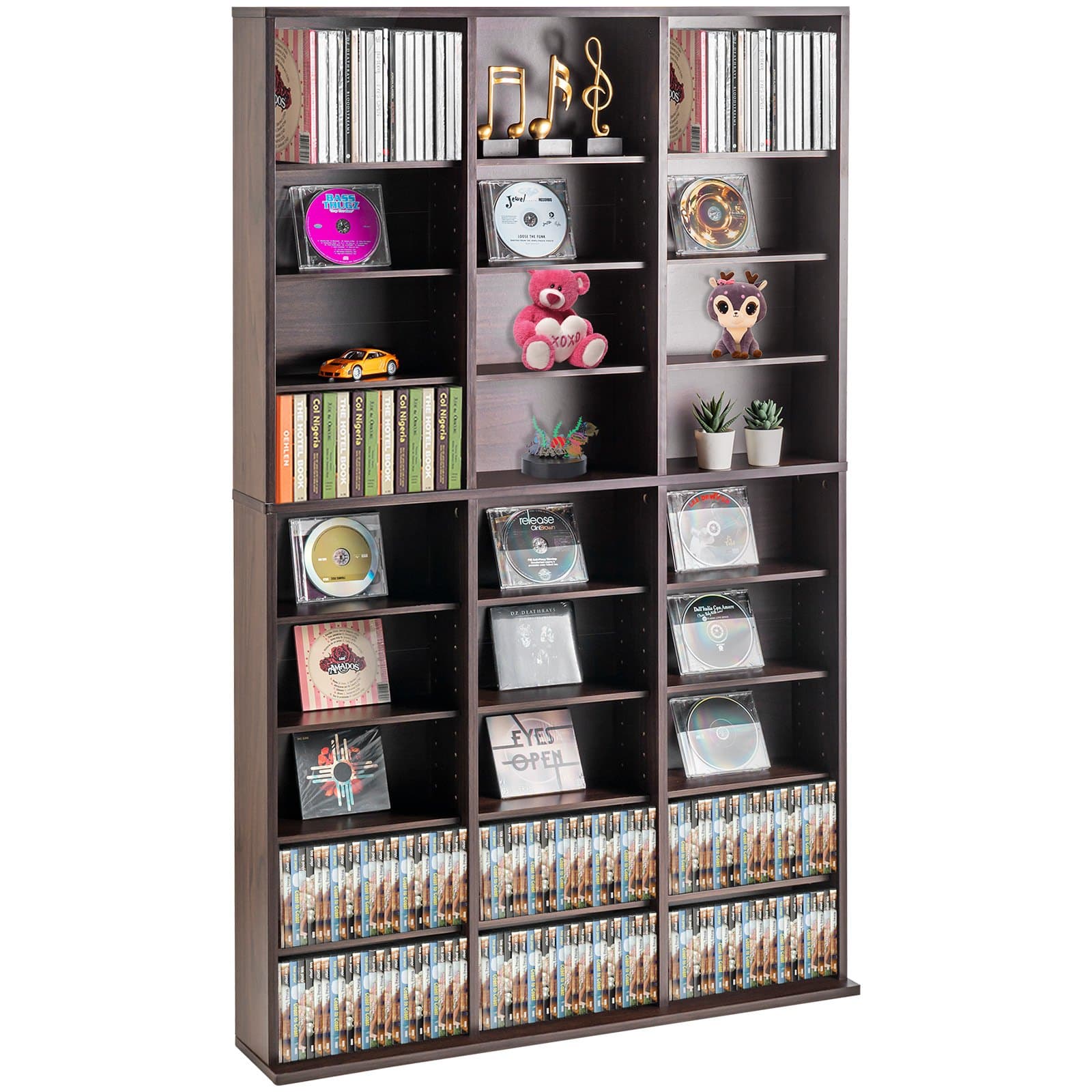 Media Storage Cabinet, 9-layer DVD Shelf Holds image 1