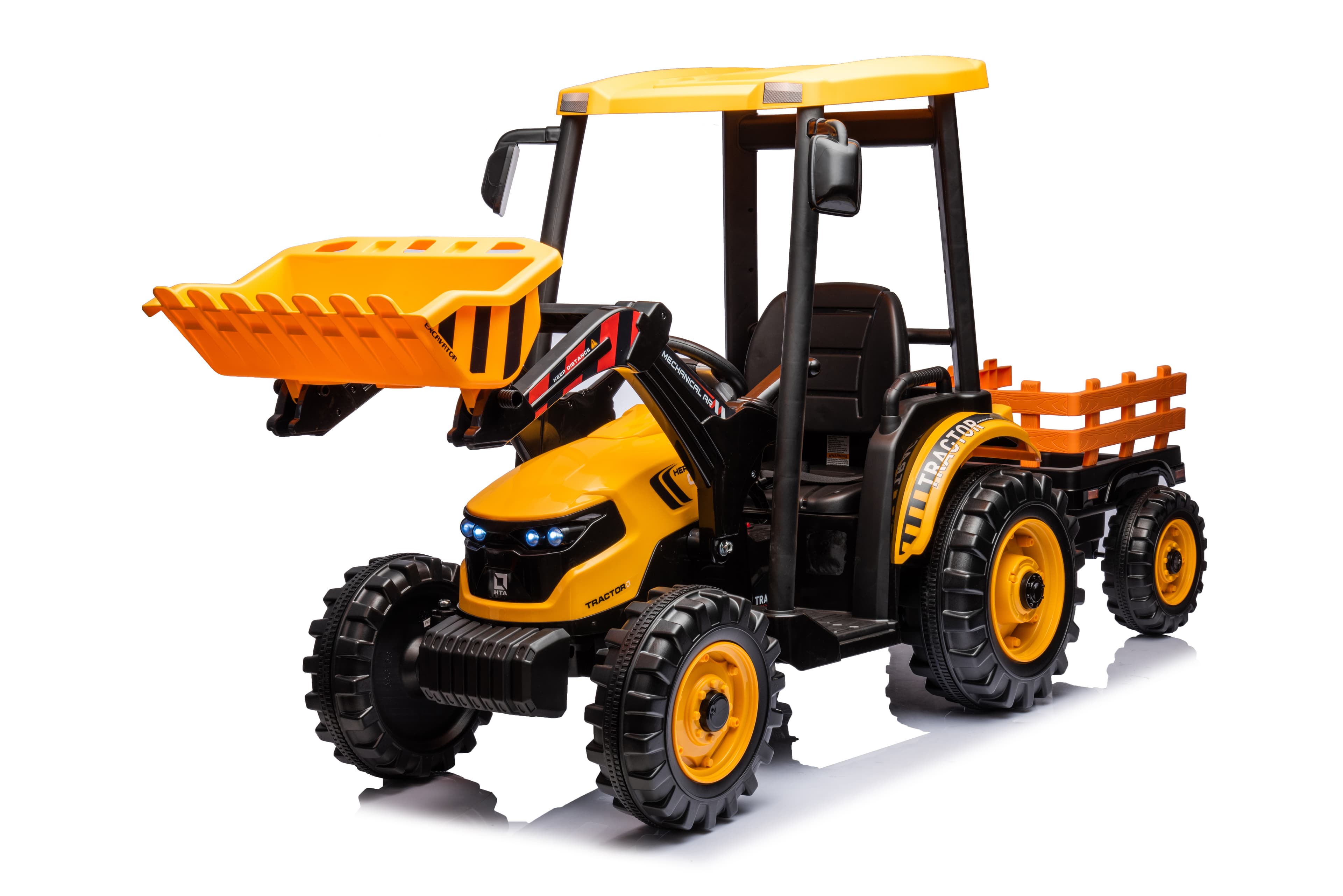 24V Kids Ride On Tractors With Parent image 1