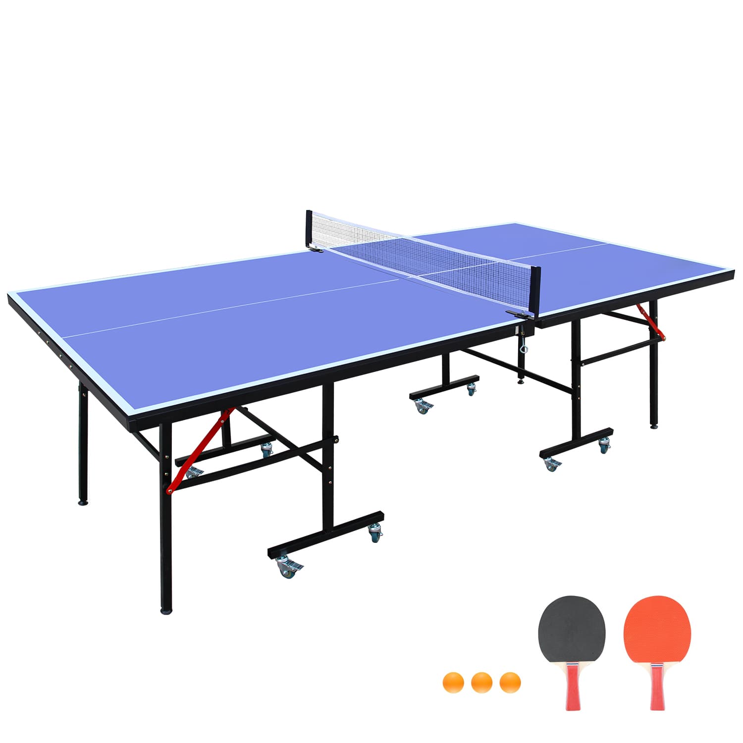 8ft Mid-Size Table Tennis Table Foldable image 1
